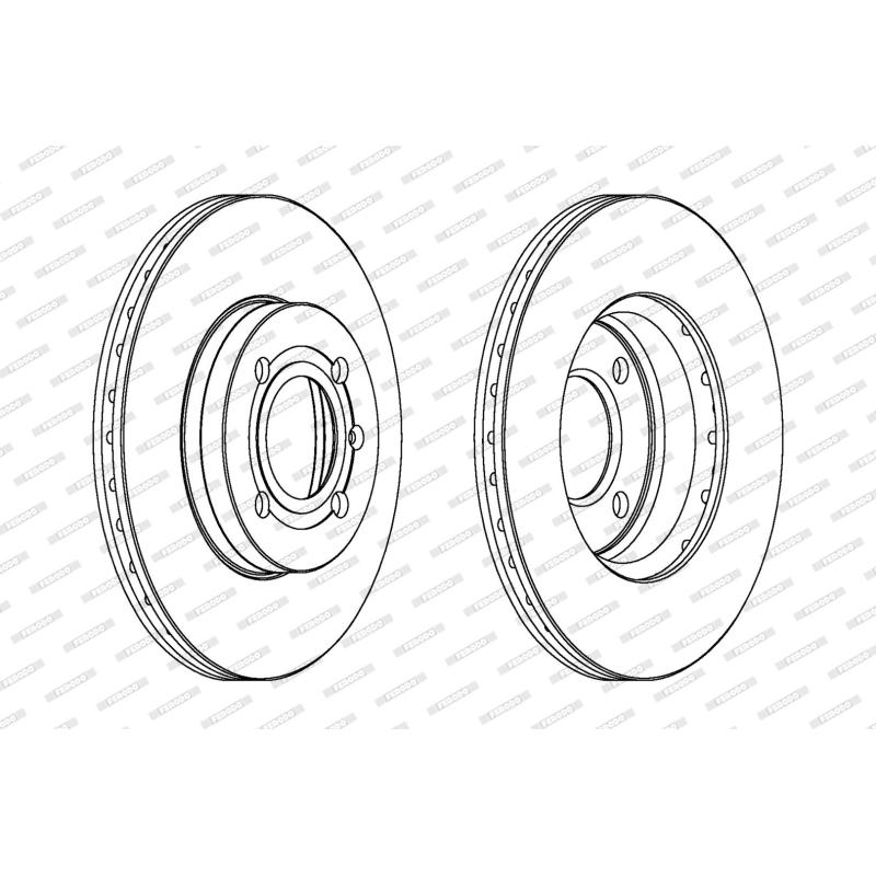 Jeu de 2 disques de frein avant FERODO DDF207C - Visuel 1
