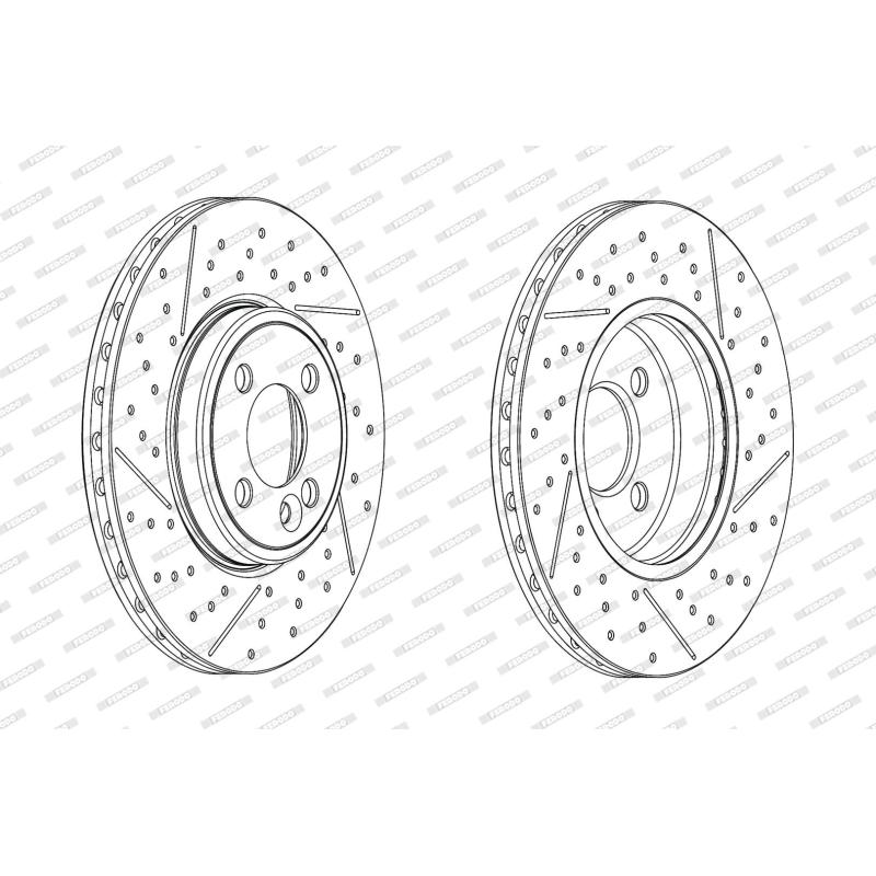 Jeu de 2 disques de frein avant FERODO DDF2126C - Visuel 1