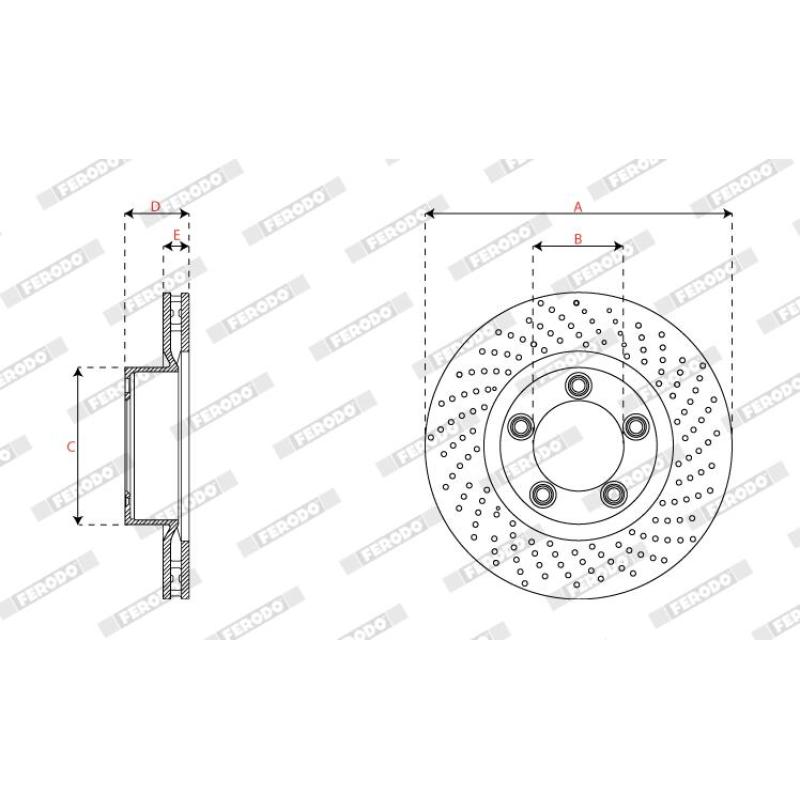 Disque de frein avant droit FERODO DDF2137RC-1 - Visuel 2