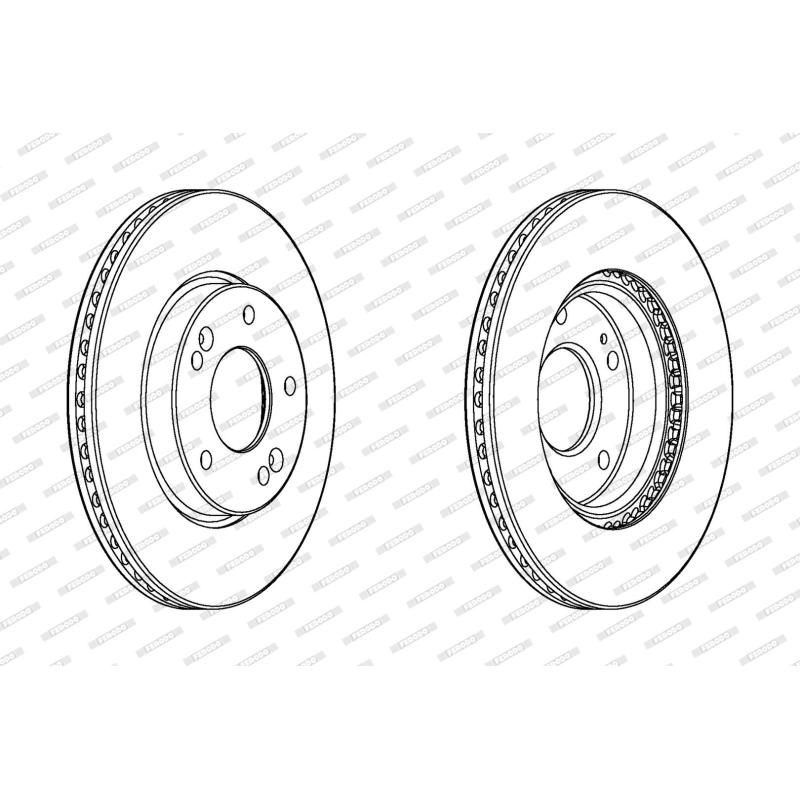 Jeu de 2 disques de frein avant FERODO DDF2187C - Visuel 1