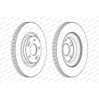 Jeu de 2 disques de frein avant FERODO [DDF2199C]