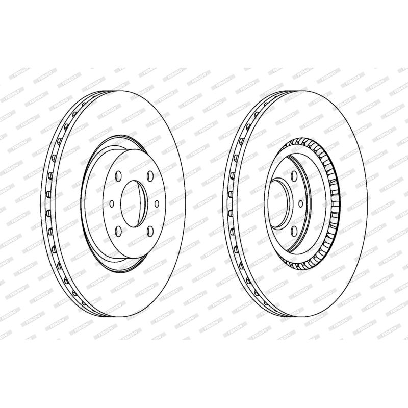 Jeu de 2 disques de frein avant FERODO DDF220 - Visuel 1