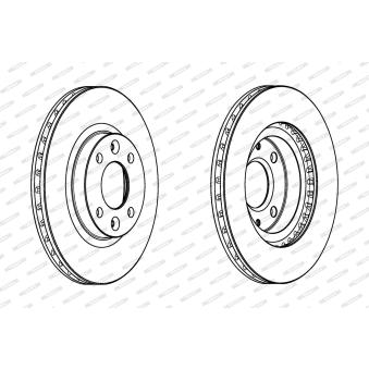 Jeu de 2 disques de frein avant FERODO OEM 402067025R