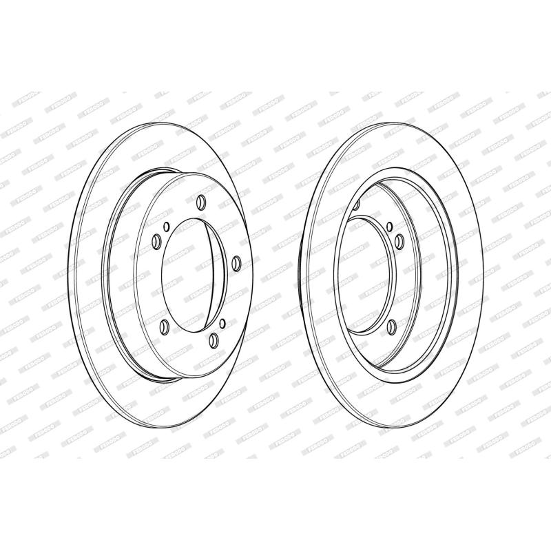Jeu de 2 disques de frein avant FERODO DDF2411C - Visuel 1