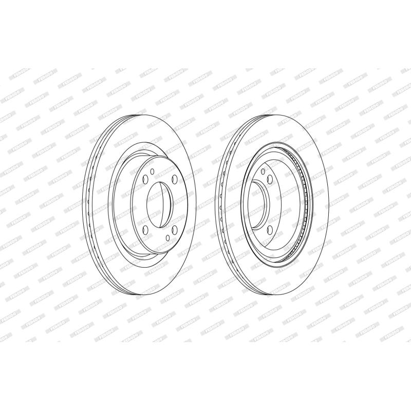 Jeu de 2 disques de frein avant FERODO DDF2467C - Visuel 1