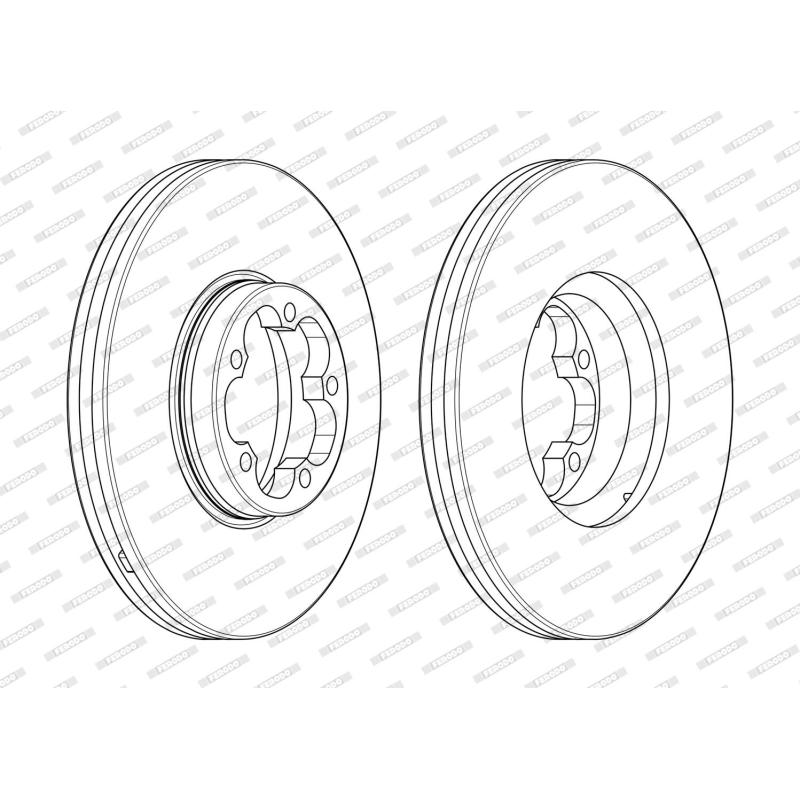 Jeu de 2 disques de frein avant FERODO DDF2468-1 - Visuel 1
