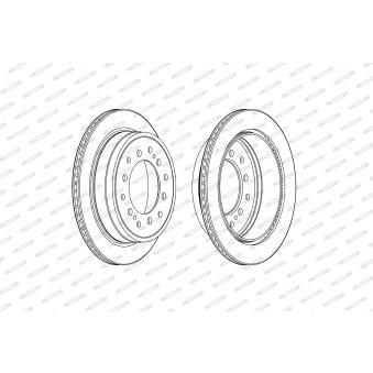 Jeu de 2 disques de frein arrière FERODO OEM 424310K230