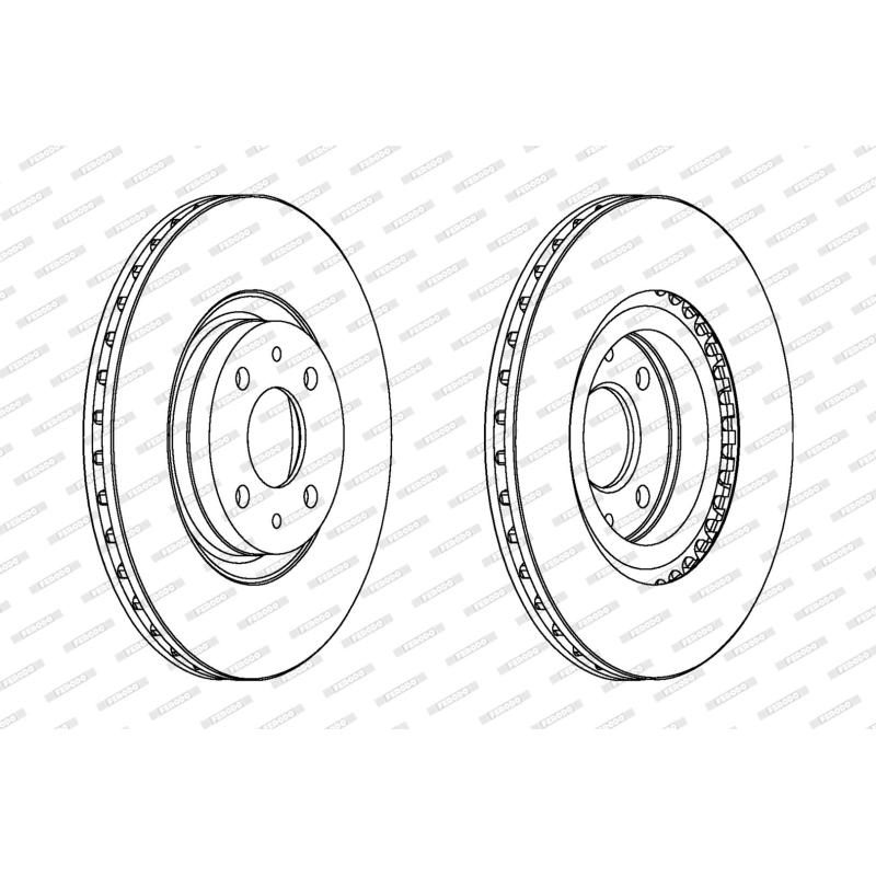 Jeu de 2 disques de frein avant FERODO DDF252 - Visuel 1
