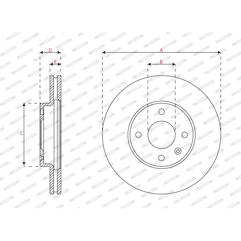 Jeu de 2 disques de frein avant FERODO DDF2540C - Visuel 2