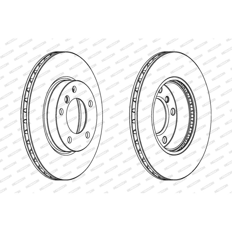 Jeu de 2 disques de frein avant FERODO DDF258C - Visuel 1