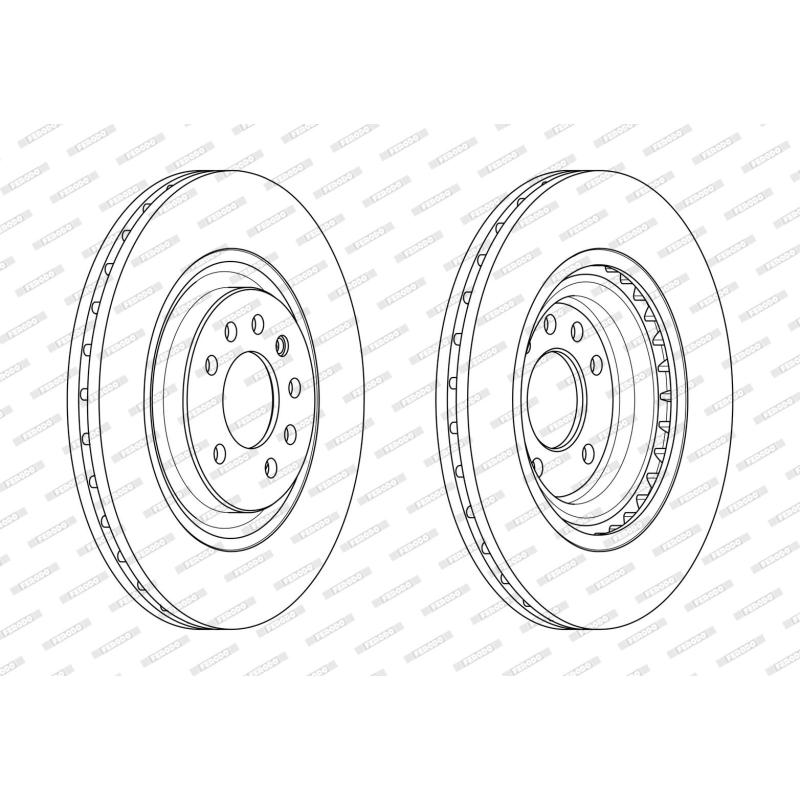 Jeu de 2 disques de frein avant FERODO DDF2595C-1 - Visuel 1