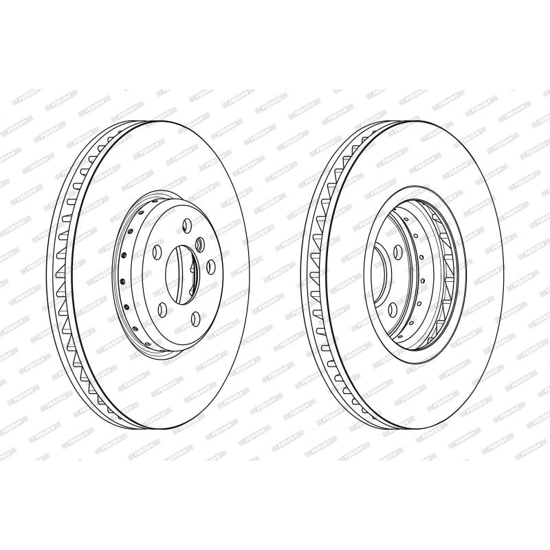 Disque de frein avant droit FERODO DDF2625RVC-1 - Visuel 1