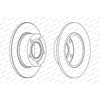 Jeu de 2 disques de frein arrière FERODO DDF265