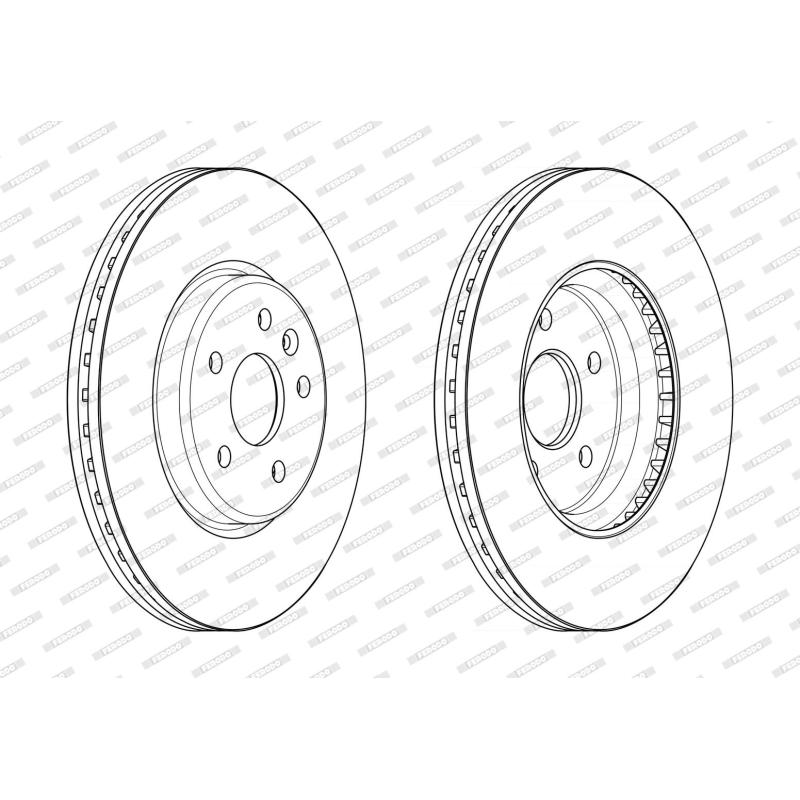 Jeu de 2 disques de frein avant FERODO DDF2684C - Visuel 1