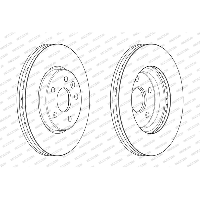 Jeu de 2 disques de frein avant FERODO DDF2685C - Visuel 1