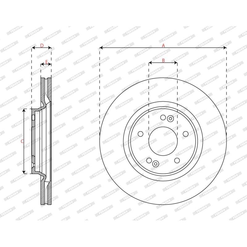 Jeu de 2 disques de frein avant FERODO DDF2718C - Visuel 2
