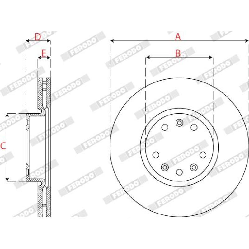 Jeu de 2 disques de frein avant FERODO DDF2782C - Visuel 2