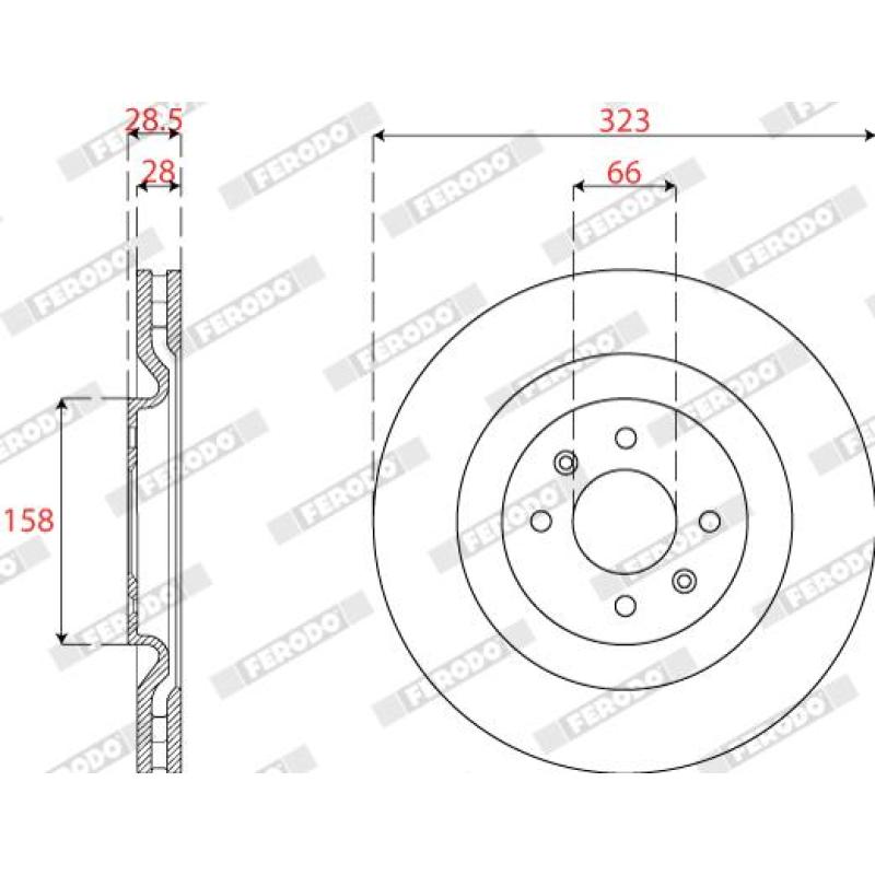 Jeu de 2 disques de frein avant FERODO DDF2784C - Visuel 1