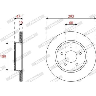 Jeu de 2 disques de frein arrière FERODO DDF2786C pour NISSAN X-TRAIL 1.3 DIG-T - 158cv