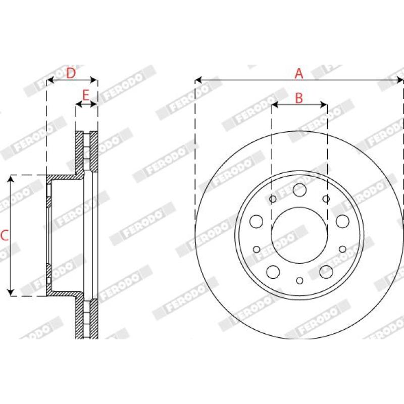Jeu de 2 disques de frein avant FERODO DDF2795-1 - Visuel 2