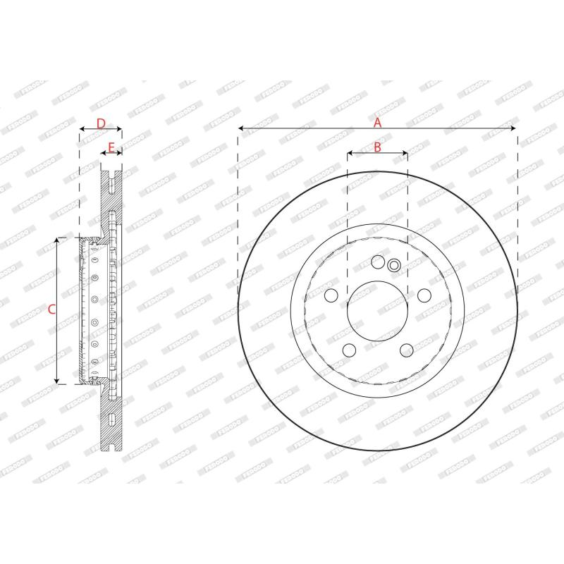 Jeu de 2 disques de frein arrière FERODO DDF2835VC-1 - Visuel 2