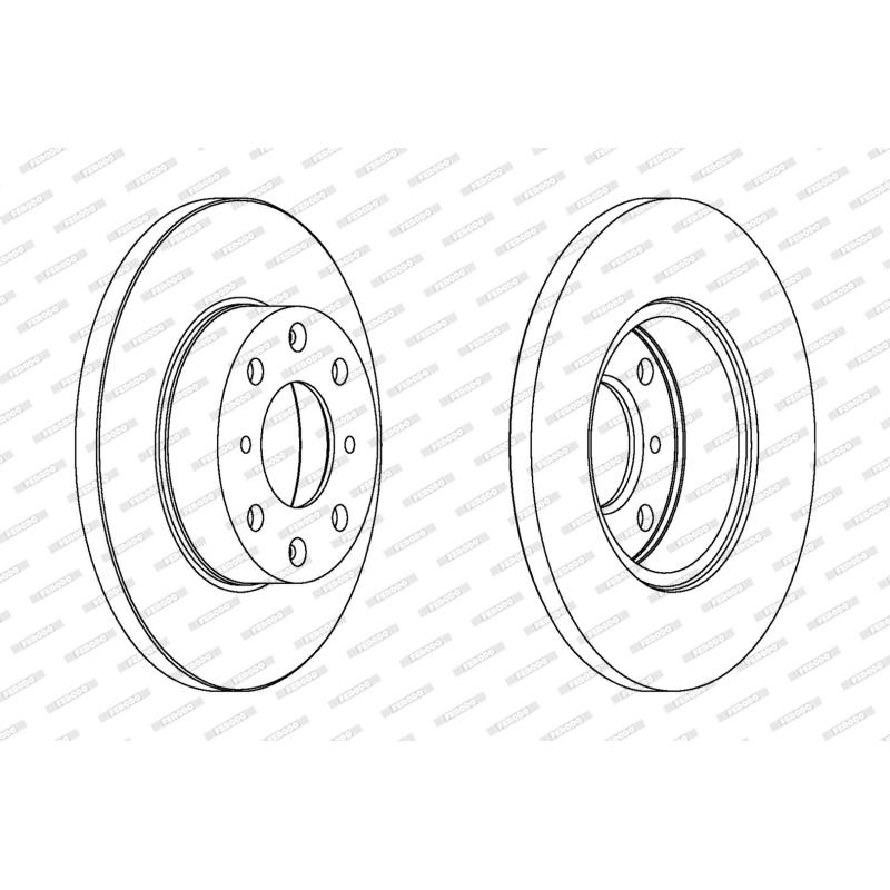 Jeu de 2 disques de frein avant FERODO DDF285 - Visuel 1