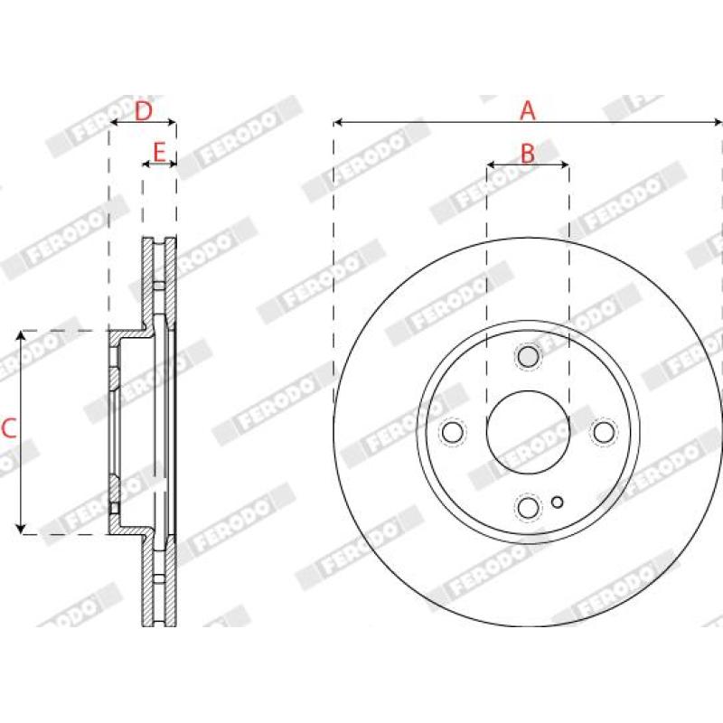 Jeu de 2 disques de frein avant FERODO DDF2861C - Visuel 2