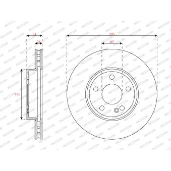 Jeu de 2 disques de frein avant FERODO OEM 2474210312