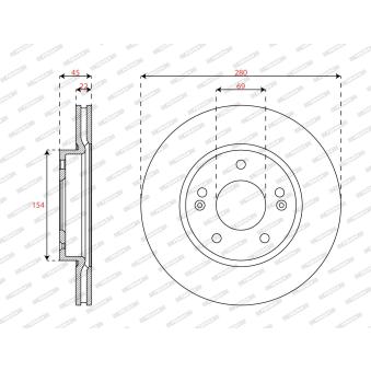 Jeu de 2 disques de frein avant FERODO OEM 51712G2100