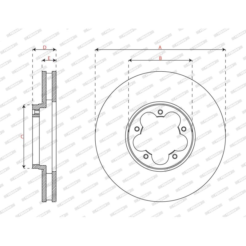 Jeu de 2 disques de frein avant FERODO DDF3057C - Visuel 2