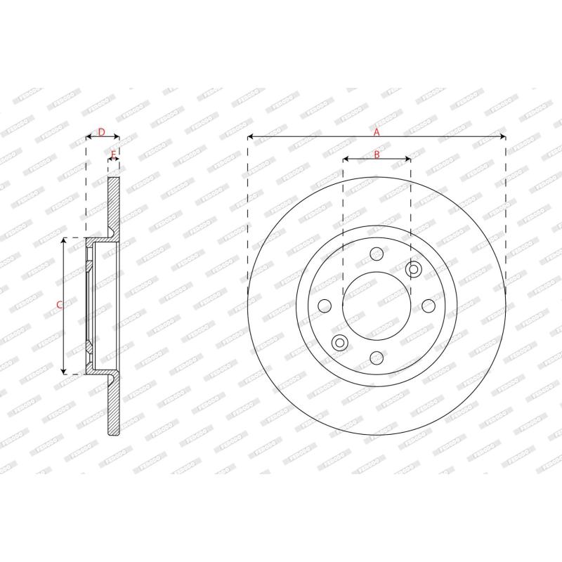 Jeu de 2 disques de frein avant FERODO DDF3167C - Visuel 2