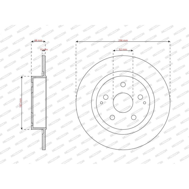 Jeu de 2 disques de frein avant FERODO DDF3177C - Visuel 1