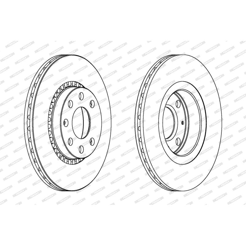 Jeu de 2 disques de frein avant FERODO DDF328C - Visuel 1