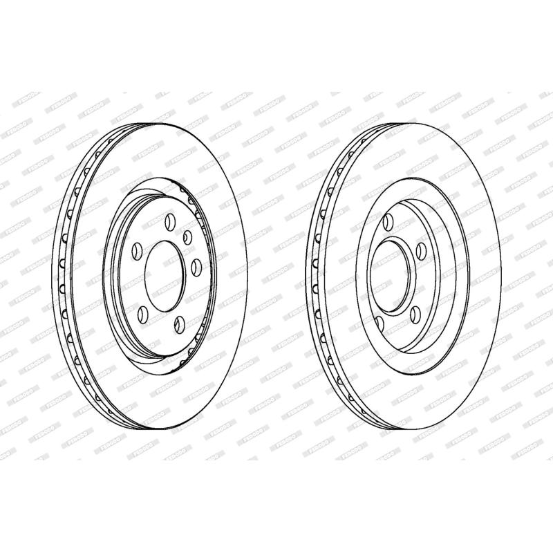 Jeu de 2 disques de frein avant FERODO DDF332 - Visuel 1