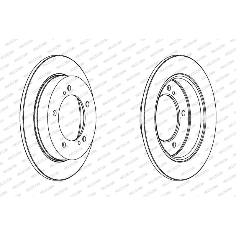 Jeu de 2 disques de frein avant FERODO DDF351C - Visuel 1