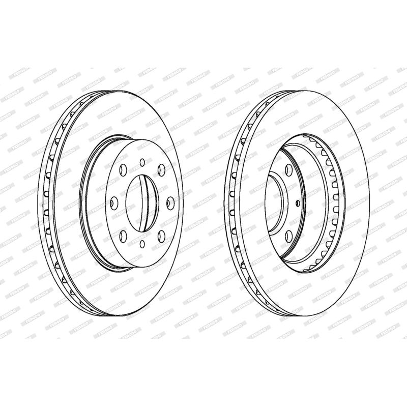 Jeu de 2 disques de frein avant FERODO DDF447C - Visuel 1
