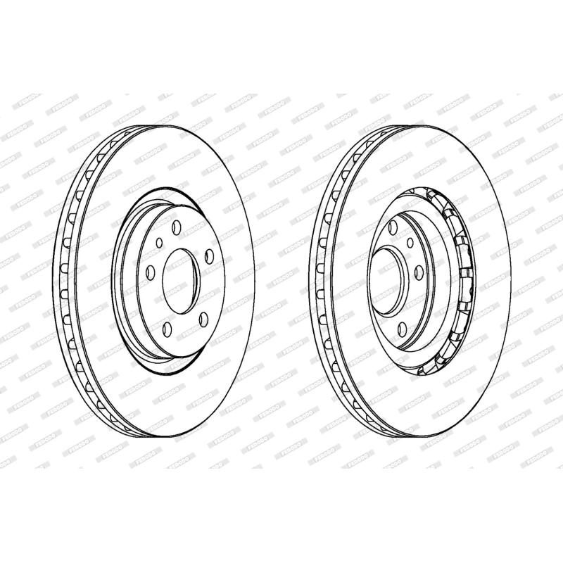 Jeu de 2 disques de frein avant FERODO DDF474 - Visuel 1