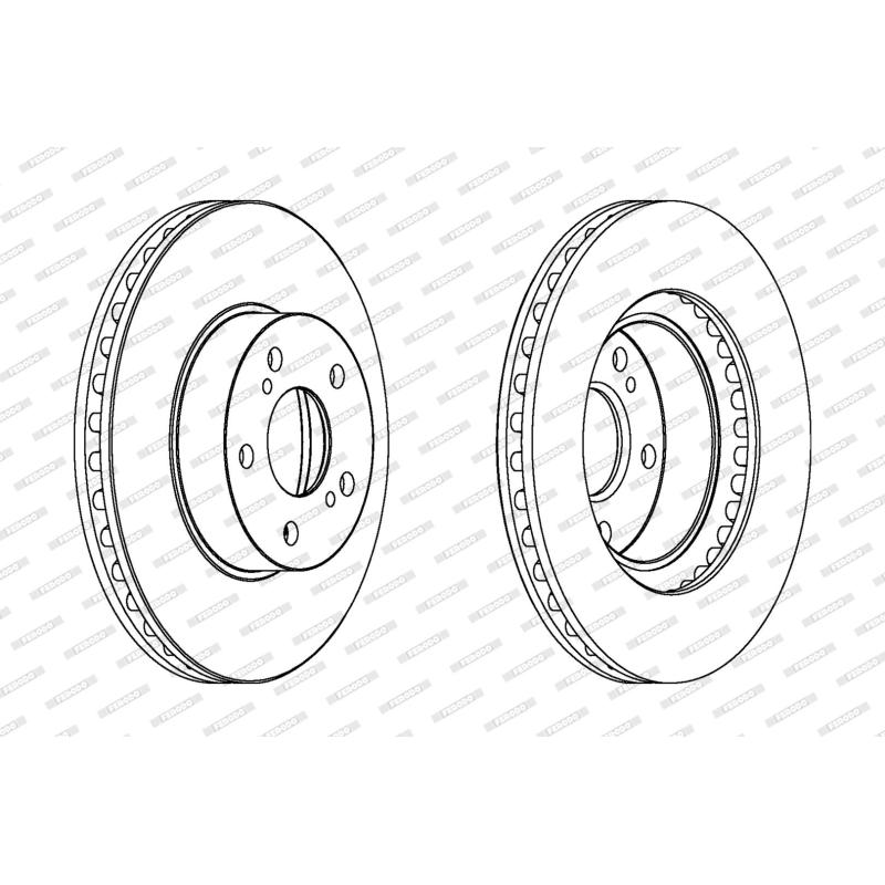 Jeu de 2 disques de frein avant FERODO DDF485C - Visuel 1