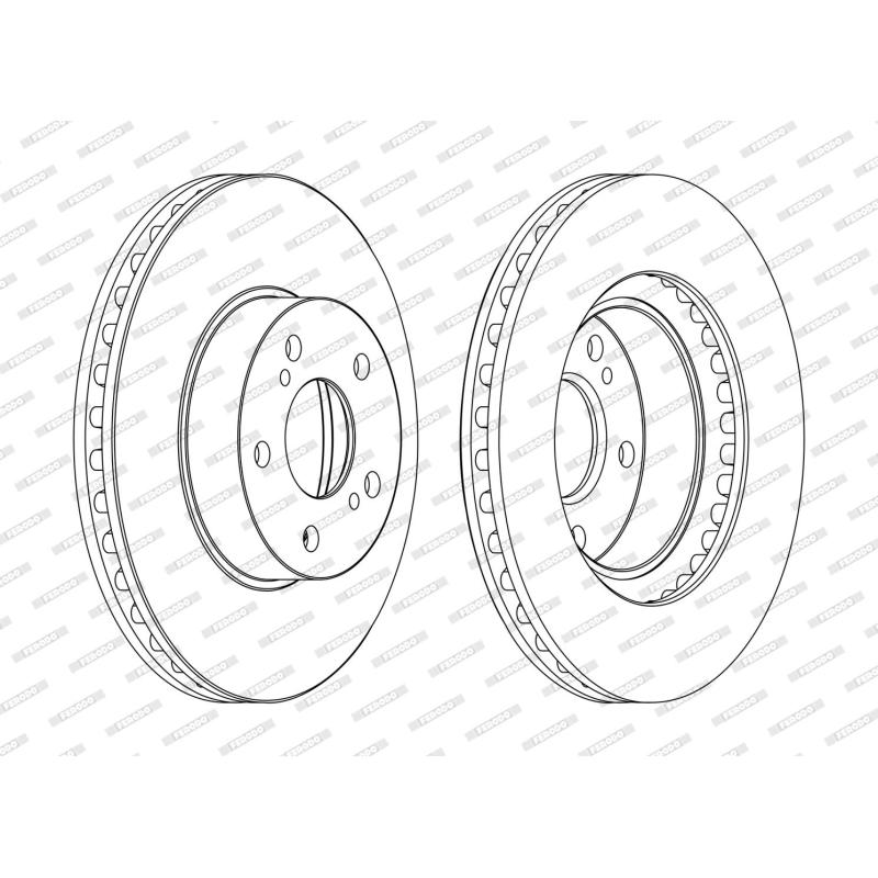 Jeu de 2 disques de frein avant FERODO DDF485C - Visuel 2
