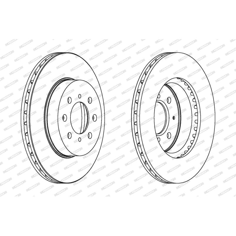 Jeu de 2 disques de frein avant FERODO DDF492 - Visuel 1