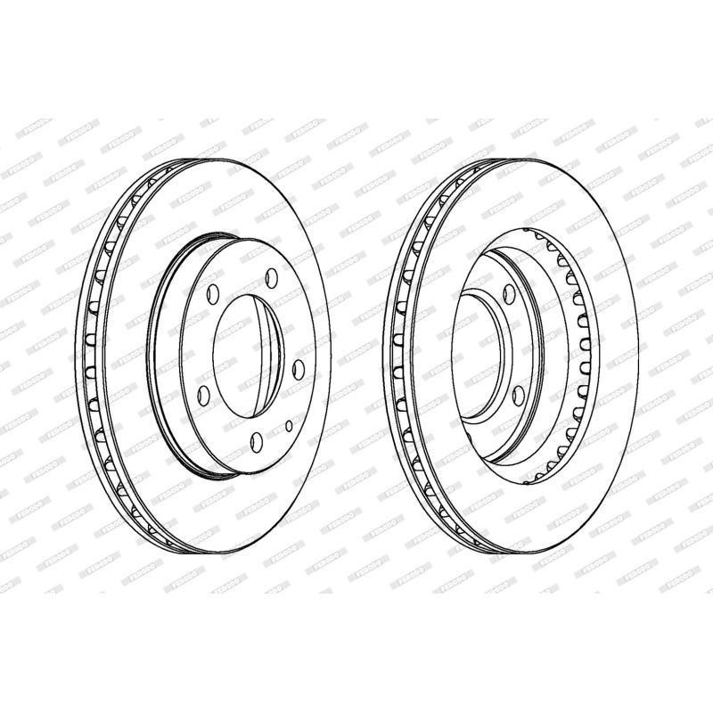 Jeu de 2 disques de frein avant FERODO DDF496C - Visuel 1