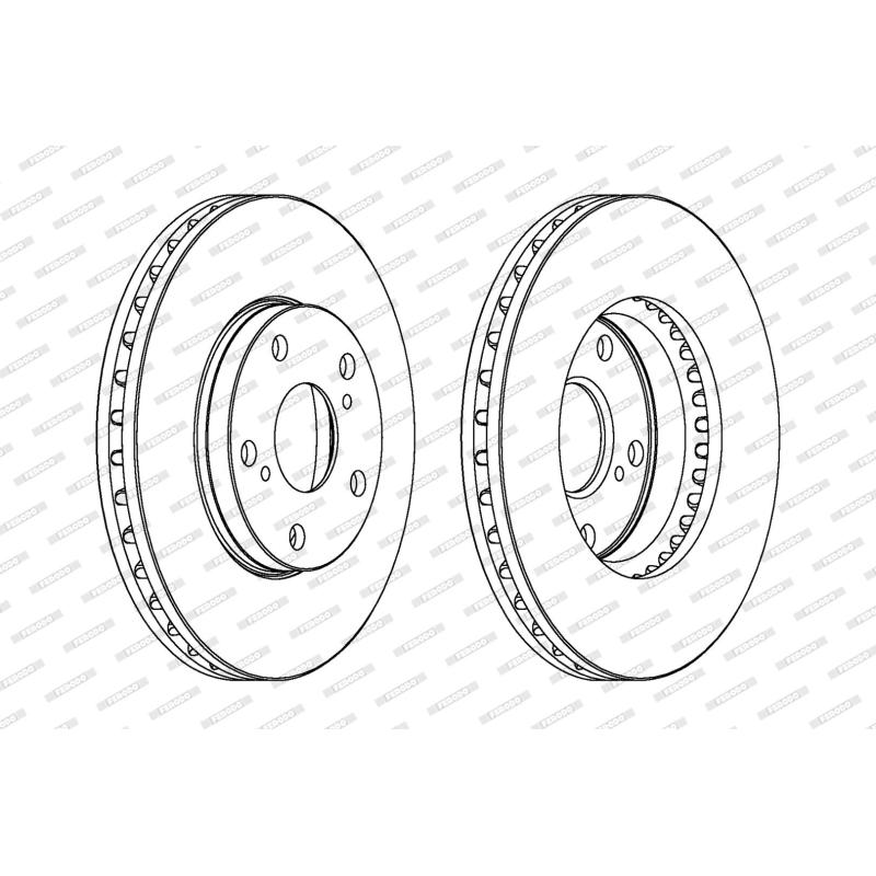 Jeu de 2 disques de frein avant FERODO DDF501 - Visuel 1