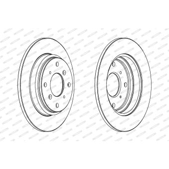 Jeu de 2 disques de frein arrière FERODO OEM 42510SS0J00 Jeu de 2 disques de frein arrière FERODO OEM 42510SS0J00