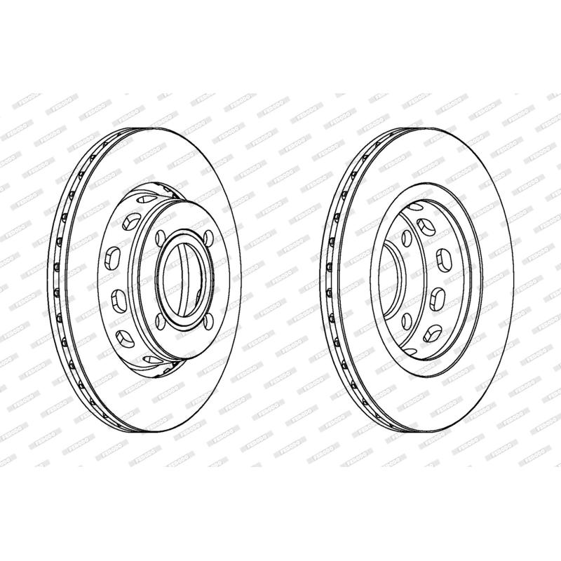 Jeu de 2 disques de frein avant FERODO DDF517C - Visuel 1