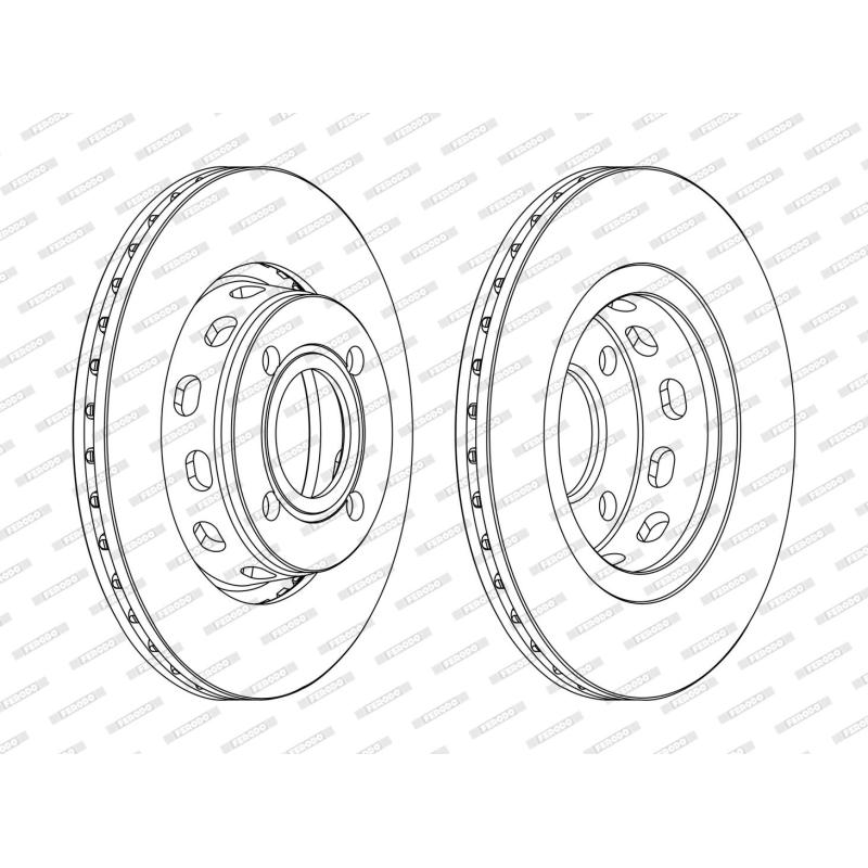 Jeu de 2 disques de frein avant FERODO DDF517C - Visuel 2