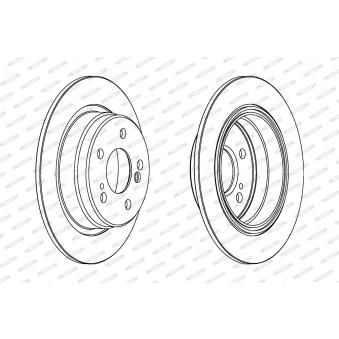 Jeu de 2 disques de frein arrière FERODO DDF548