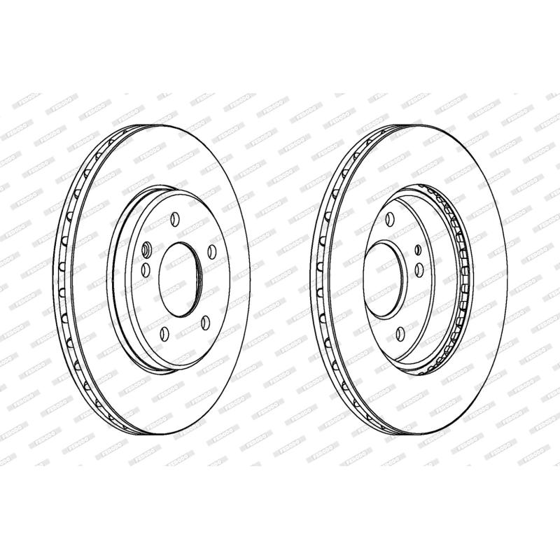 Jeu de 2 disques de frein avant FERODO DDF588C - Visuel 1