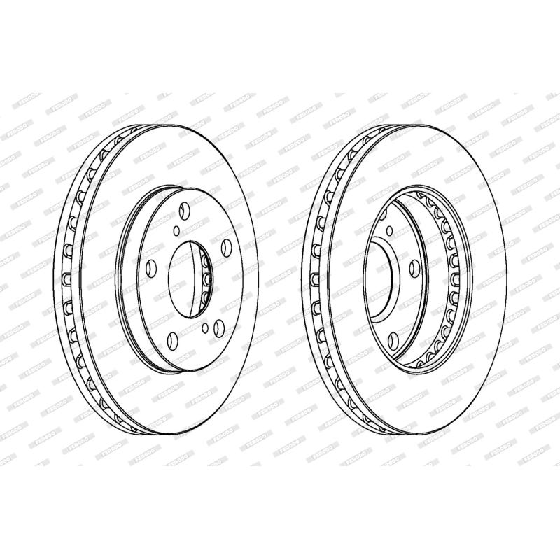 Jeu de 2 disques de frein avant FERODO DDF702 - Visuel 1