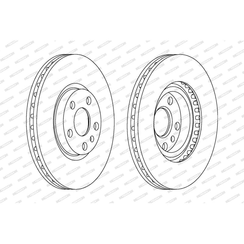 Jeu de 2 disques de frein avant FERODO DDF760 - Visuel 1