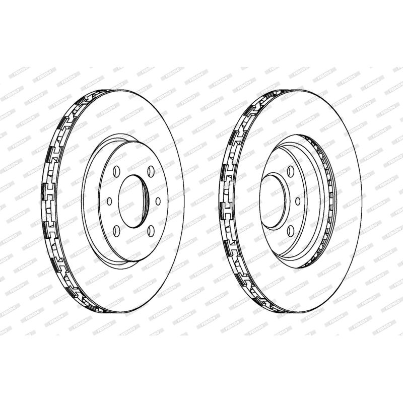 Jeu de 2 disques de frein avant FERODO DDF762 - Visuel 1